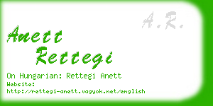 anett rettegi business card